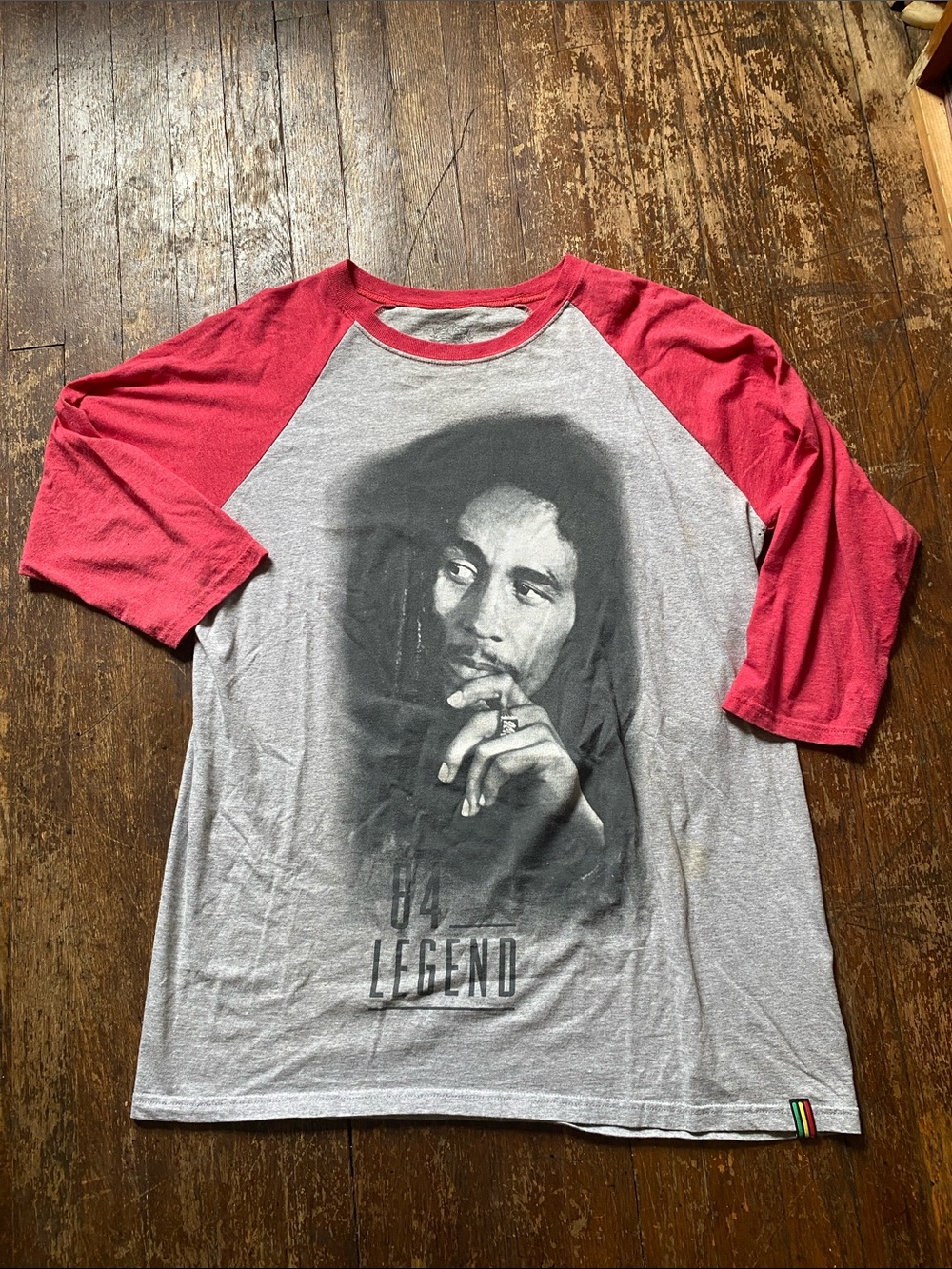 Bob Marley Baseball Tee Size XL